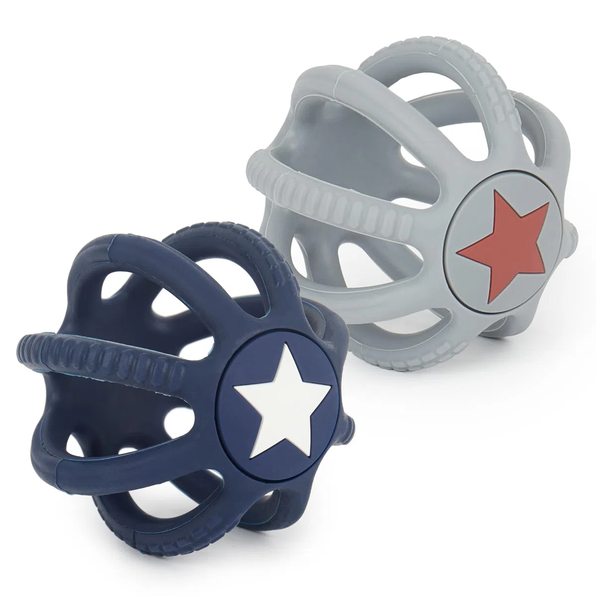 Bieco set di 2 palla neonato in silicone - Night Sky | pallina neonato da afferrare | giochi sensoriali per neonati | palla neonato sensoriale | palla sensoriale neonati palline sensoriali neonati