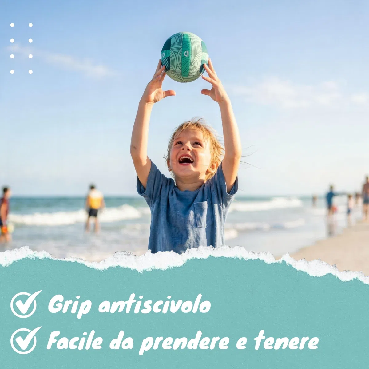BeachBuddy Palla d’acqua in neoprene per bambini dai 2 anni – palla morbida da esterno per bambini