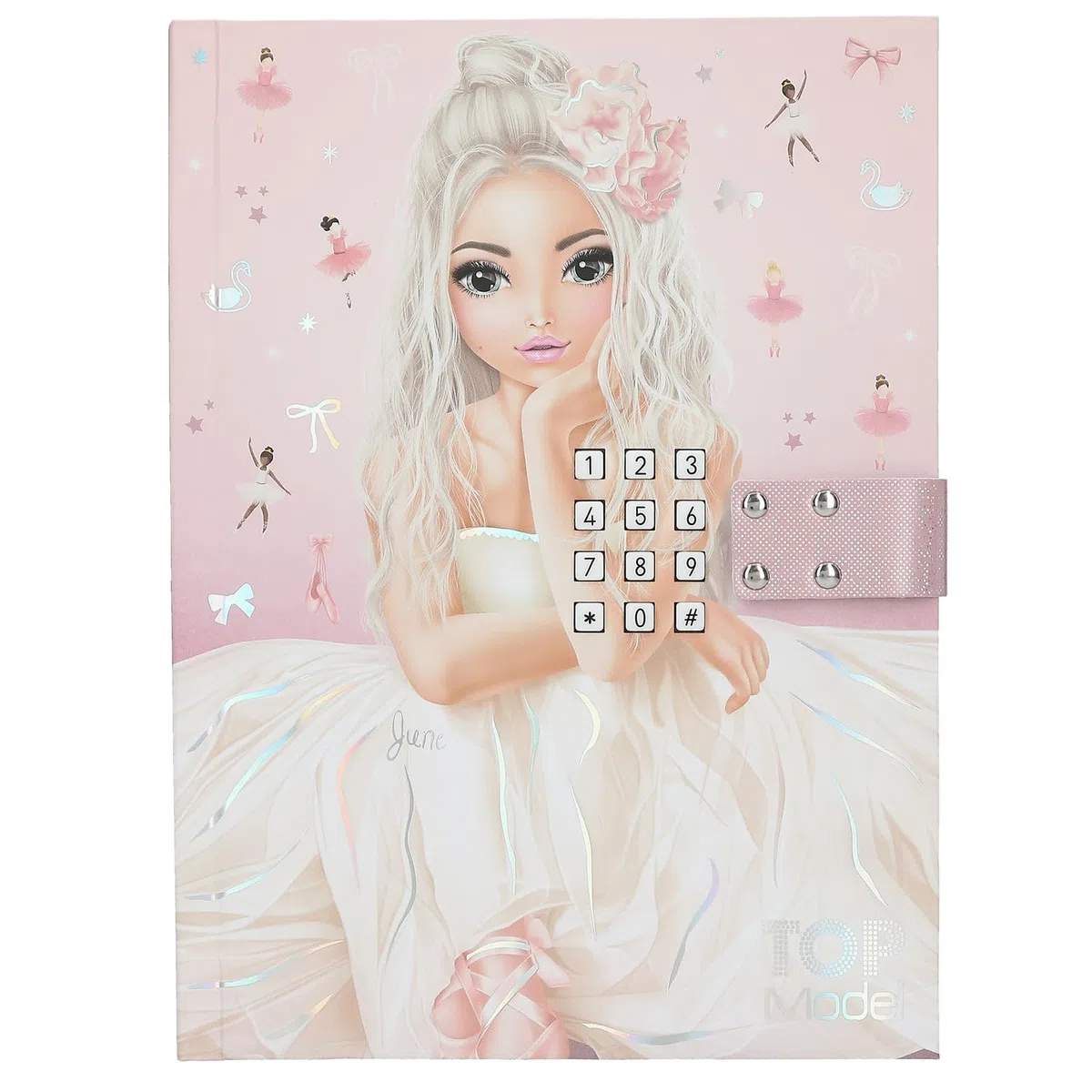 Depesche 13609 TOPModel Ballet - Diario con codice numerico e sonoro, libro con 80 pagine a righe e illustrate a colori