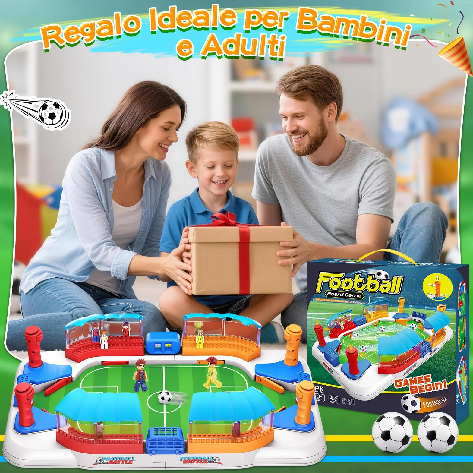 Calcio Balilla Bambini Adulti - Giochi da Tavolo Interattivi in Famiglia