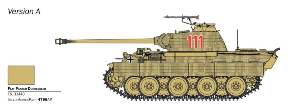 Italeri Kit Modellino Panther Sd.Kfz.171 Ausf. A. Scala 1 : 56 Skill 1