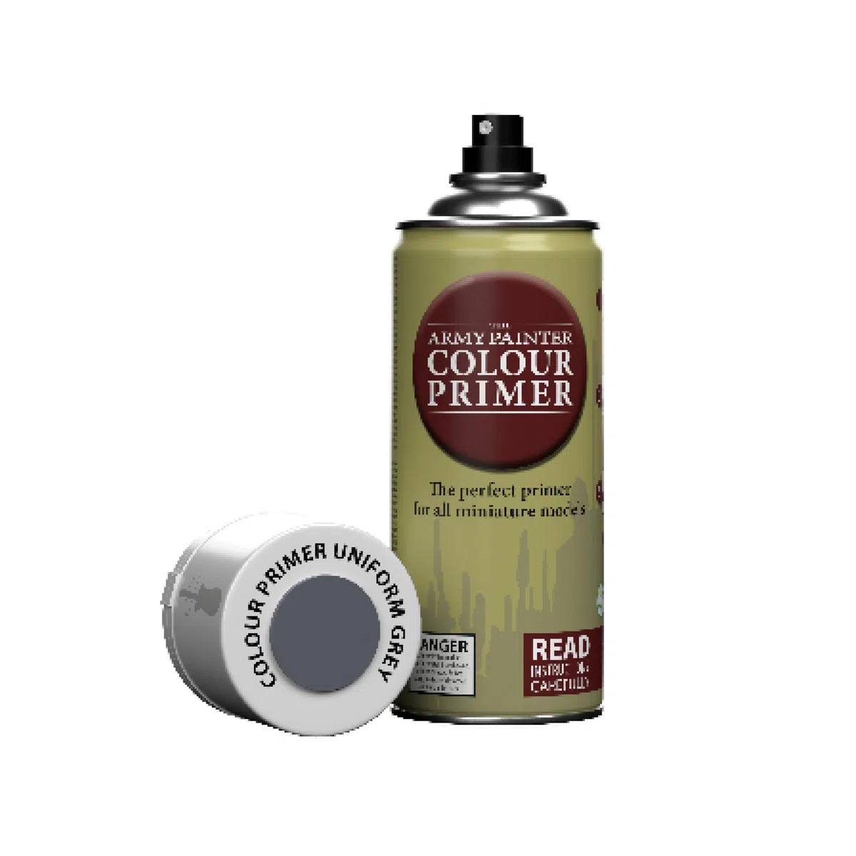 The Army Painter, Colour Primer Uniform Grey, 400 ml Vernice per Plastica Primer Grigio - Primer Modellismo per Miniature Fantasy, D&D e Warhammer