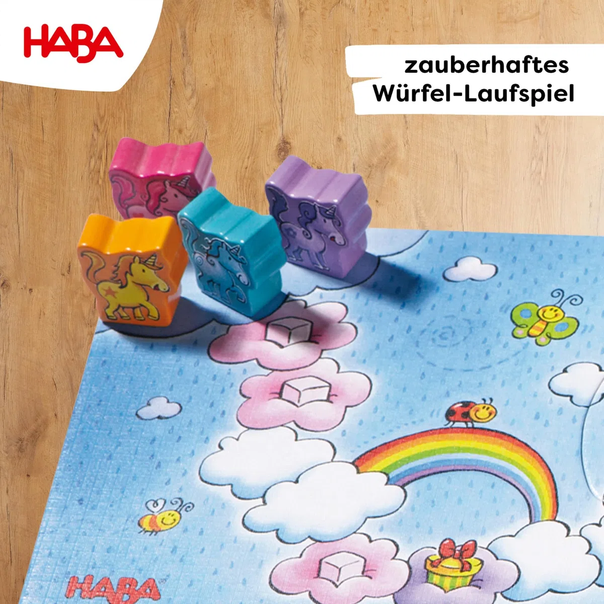 Haba 300123 - Gioco da tavola per bambini "Einhorn Glitzerglück", 3+ anni [Lingua tedesca]