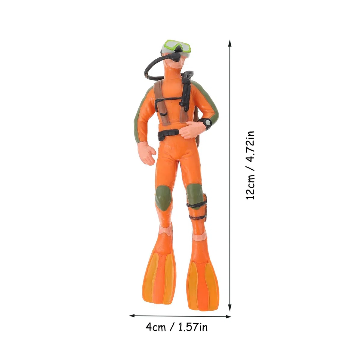 Gadpiparty 2 Pezzi Modello Ridotto Persone Figure Di Subacquei Realistici Nuotatori Sottomarini Figure d'azione Statuetta Avventuriero Immersione per Diorama Layout Tavolo