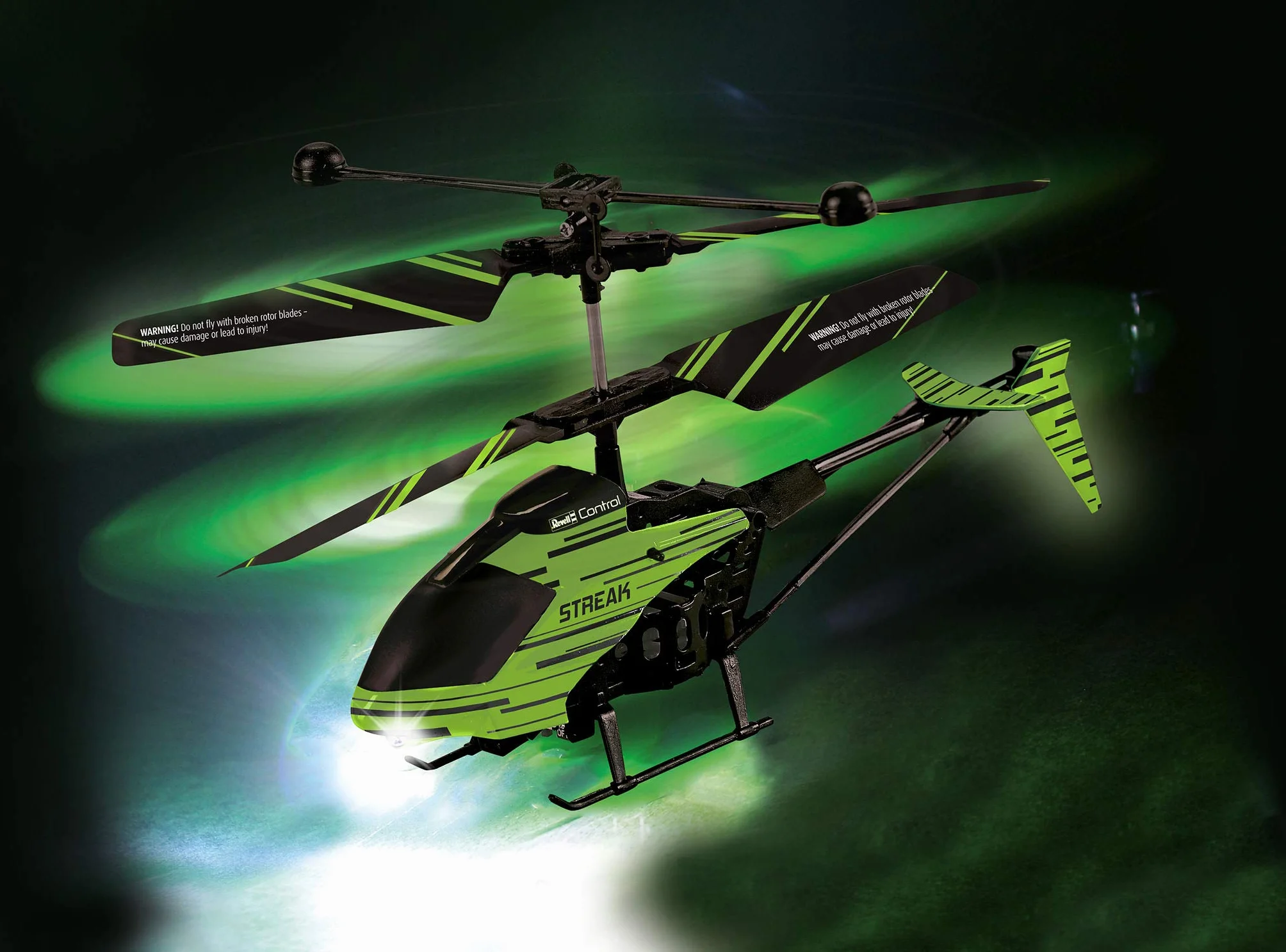 Revell Control - 23829 Glow in the Dark Heli STREAK, Nero