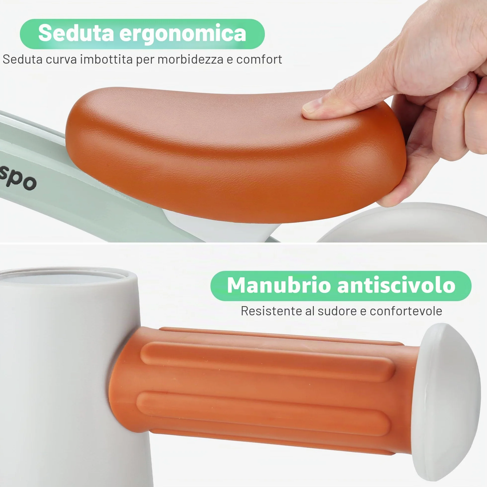 welspo Bicicletta da corsa per bambini a partire da 1 anno, per 12 – 24 mesi, giocattolo, prima bicicletta antiscivolo, per ragazzi e ragazze, come regalo (verde)