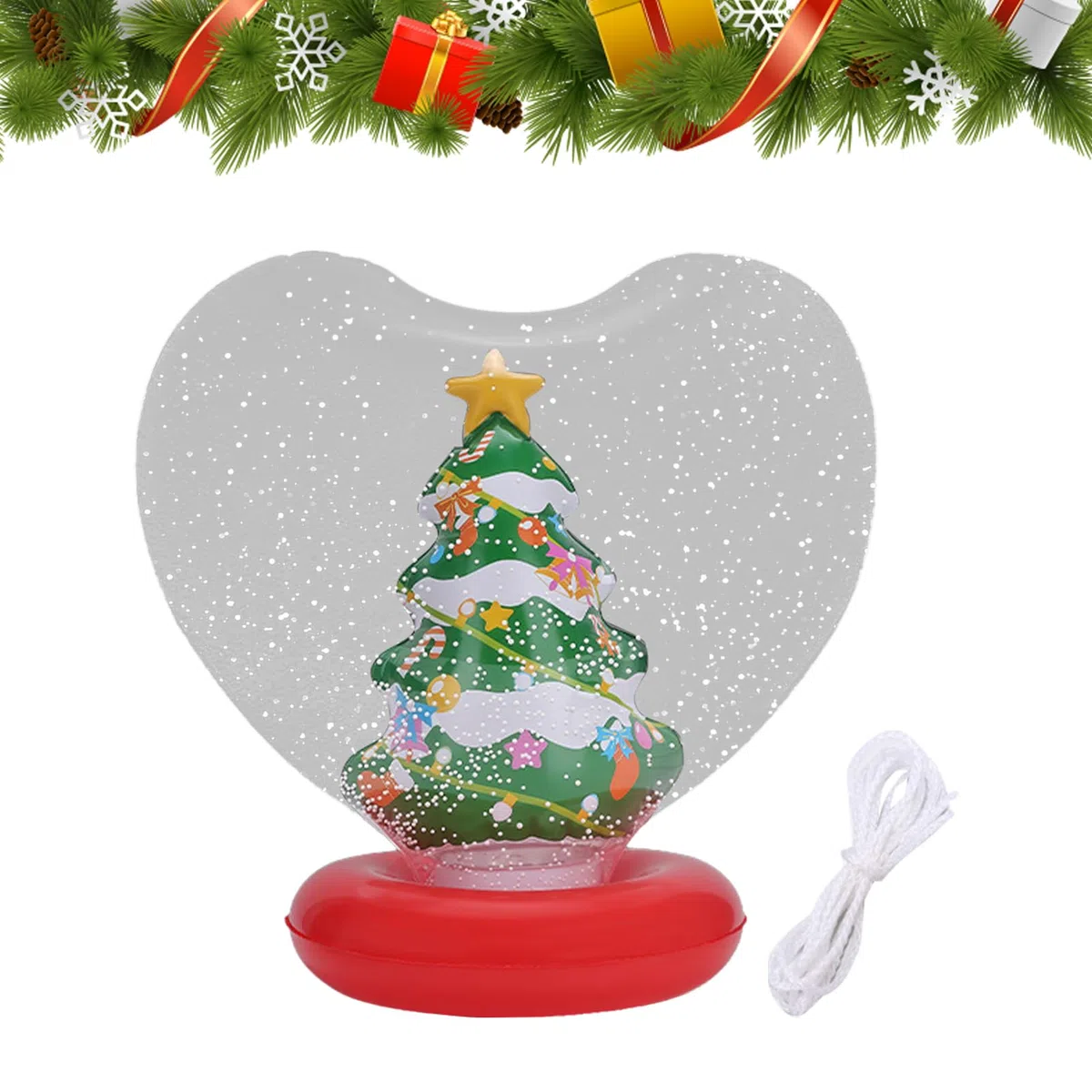 Palla di Natale – 70 x 40 cm, ornamento per cortile, piscina con funzione di esposizione, palla gonfiabile per prato, portico spiaggia, materiale PVC, pacchetto stagionale, uso esterno