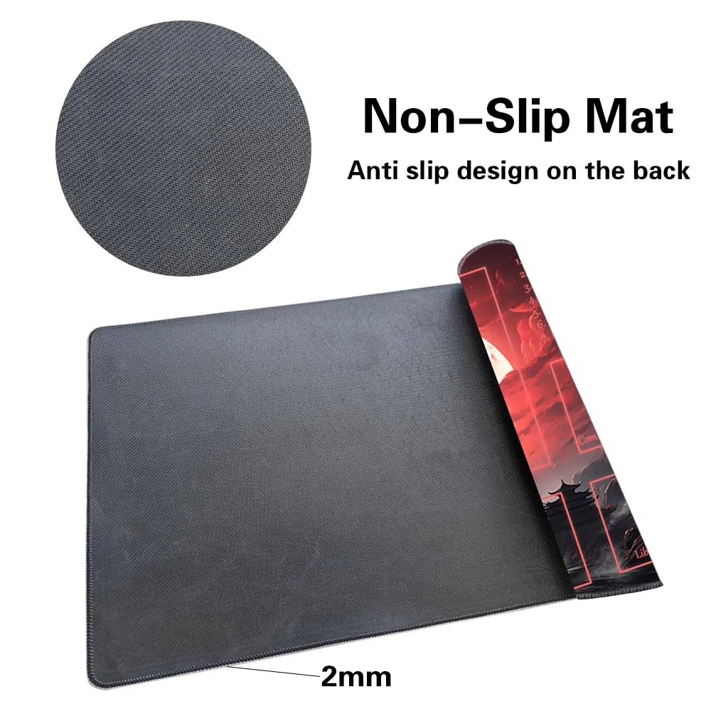 MTG, tappetino da gioco, dimensioni 61 x 35,6 cm, con stampa antiscivolo, ideale per gli appassionati di giochi di carte, tappetino per mouse, motivo: segreti della luna di sangue (mazzo)