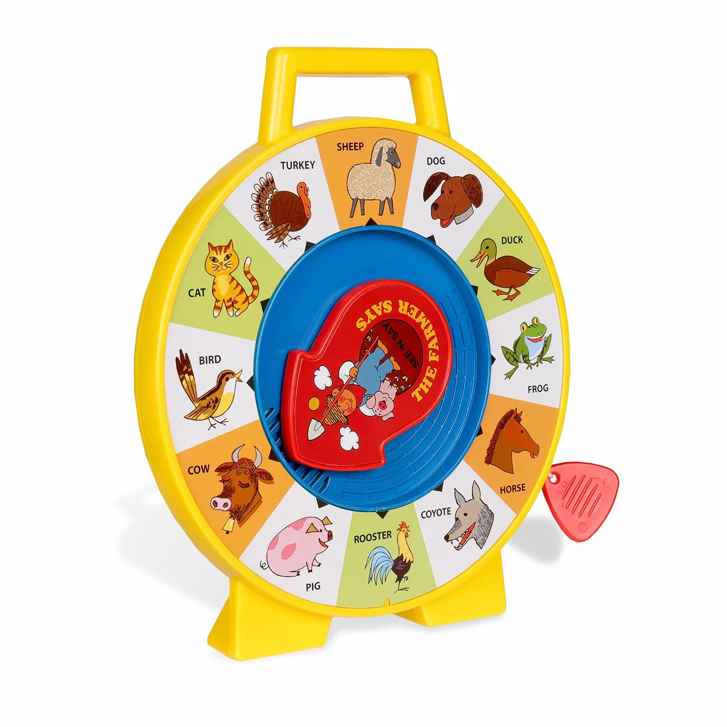 Giocattolo - See 'n Say Farmer Says, Classici Fisher Price, Basic Fun, 2070, giocattolo per bebè educativo e interattivo, adatto a bambini e bambine dai 18 mesi+ [Edizione in Inglese]