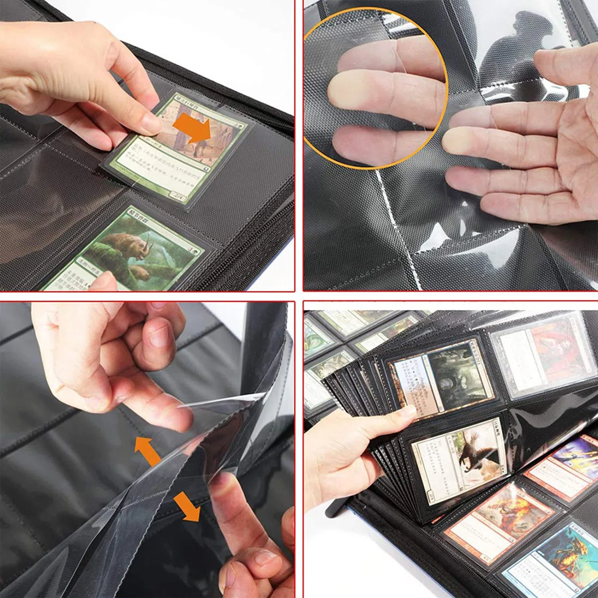 Carte Collezionabili da 720 Tasche 40 Pagine, Raccoglitore Carte per Pokémon, Tasche su Entrambi i Lati，Album da Carte collezionabili Portafogli