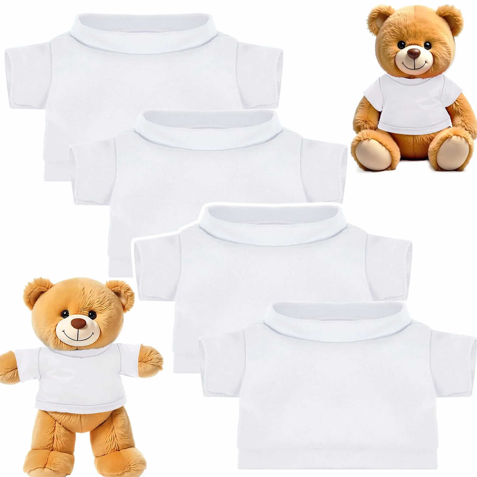 Build a Bear Clothing Set - 4 pezzi Mini Orso Peluche Outfit e accessori per bambole 30,5-40,6 cm - Crea il tuo peluche