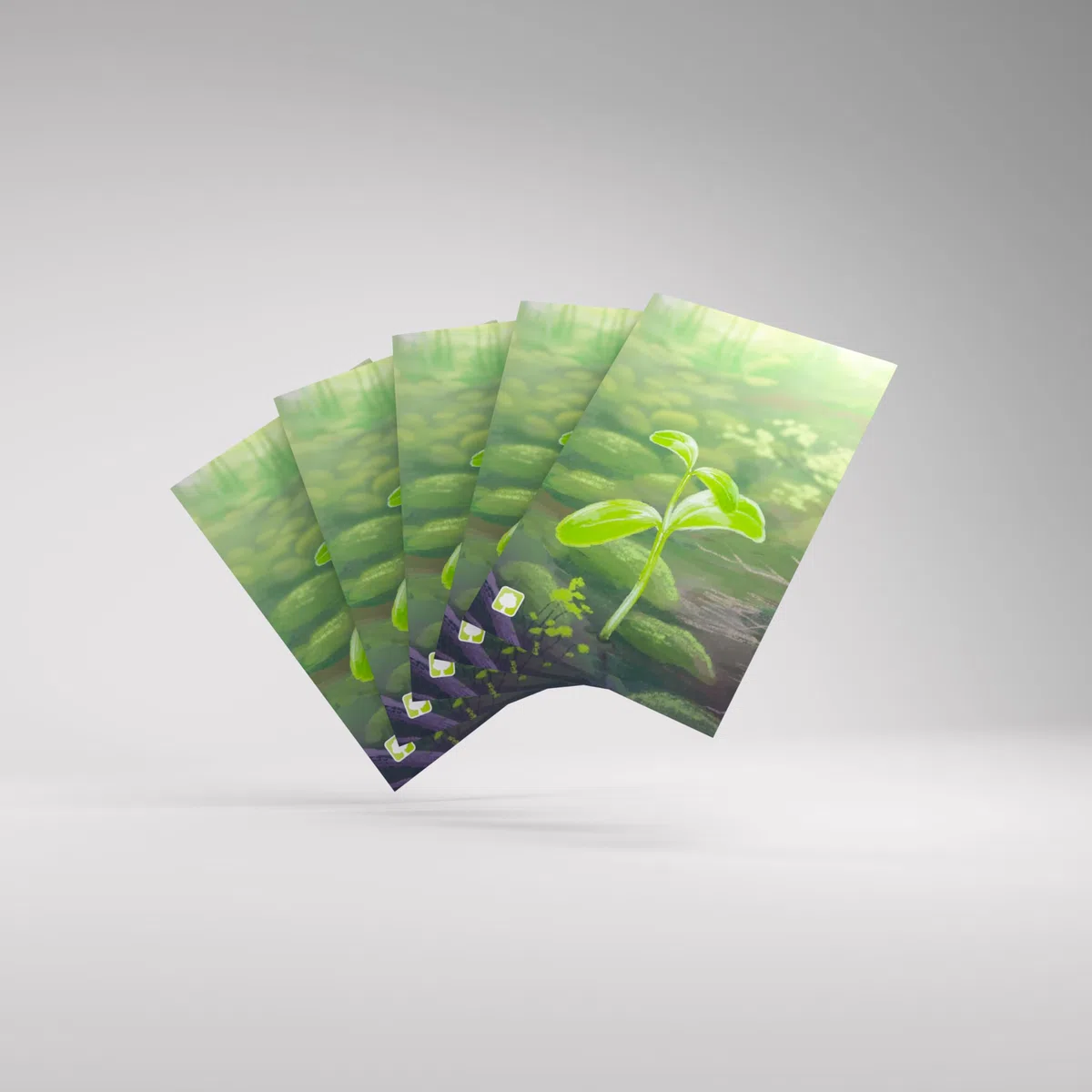 Asmodee – Forest Shuffle Premium Art Sleeves - Custodie ufficiali testurizzate per carte con design originale sul retro delle carte, 185 bustine