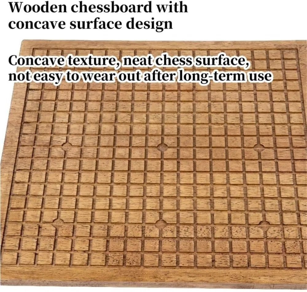 Set da Gioco Gomoku in Legno Massiccio con 360 pedine acriliche, Gioco da Tavolo strategico Classico per Uso Domestico o in Club, 40 * 40 cm