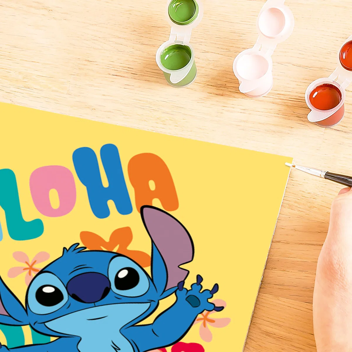 Ravensburger CreArt: Aloha Stich – Dipingere con i Numeri per Bambini 9+ Anni, Kit Pittura con Tavole, Cornice, Pennello e Colori Inclusi, 25 x 18,30 cm, Idee Regalo Disney