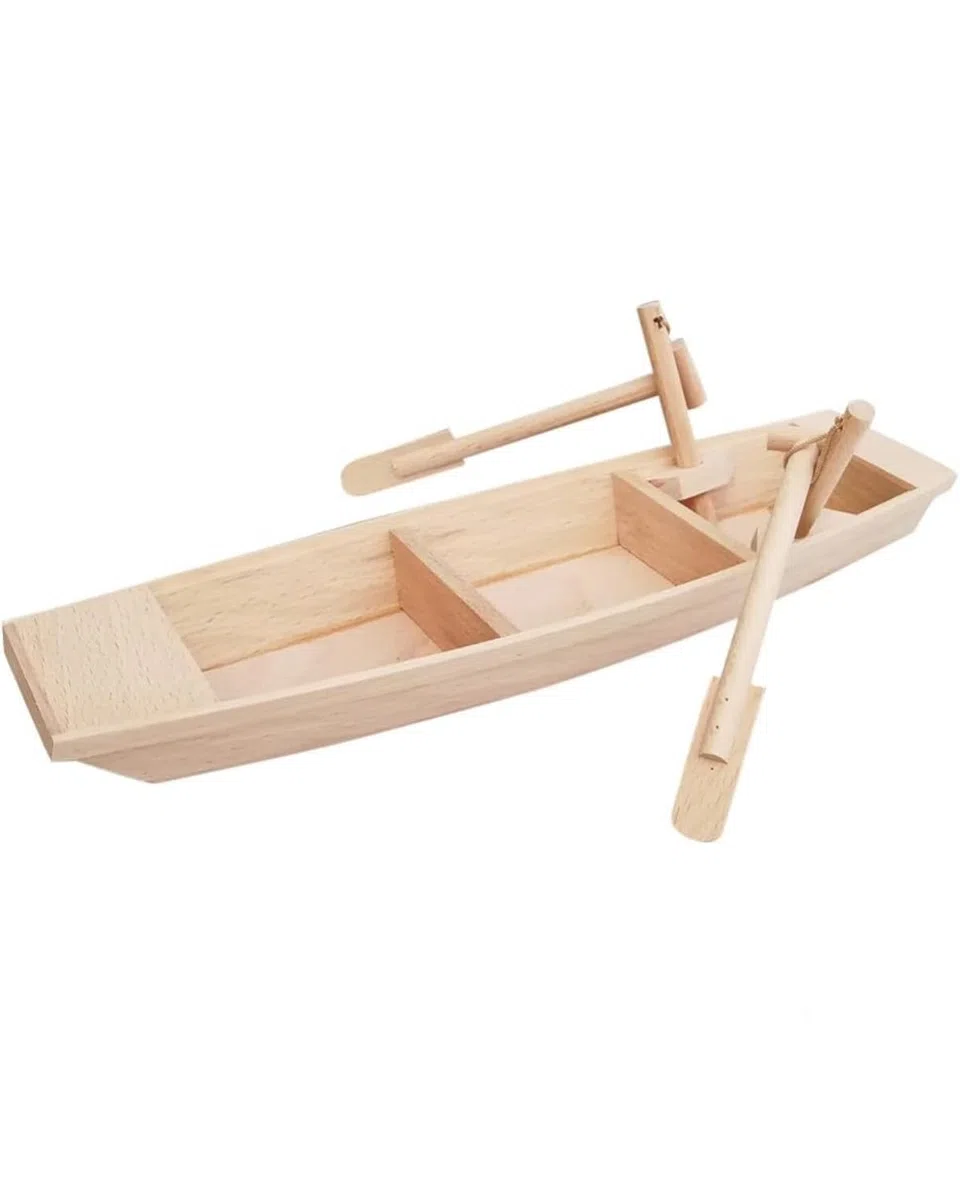 1 pz One Man Gommone Modello Fai da Te Modello di Barca in Legno Barca a Vela in Legno Mestiere Piccolo Modello Barca da Pesca Nave Decorare, Modello di Barca in Legno