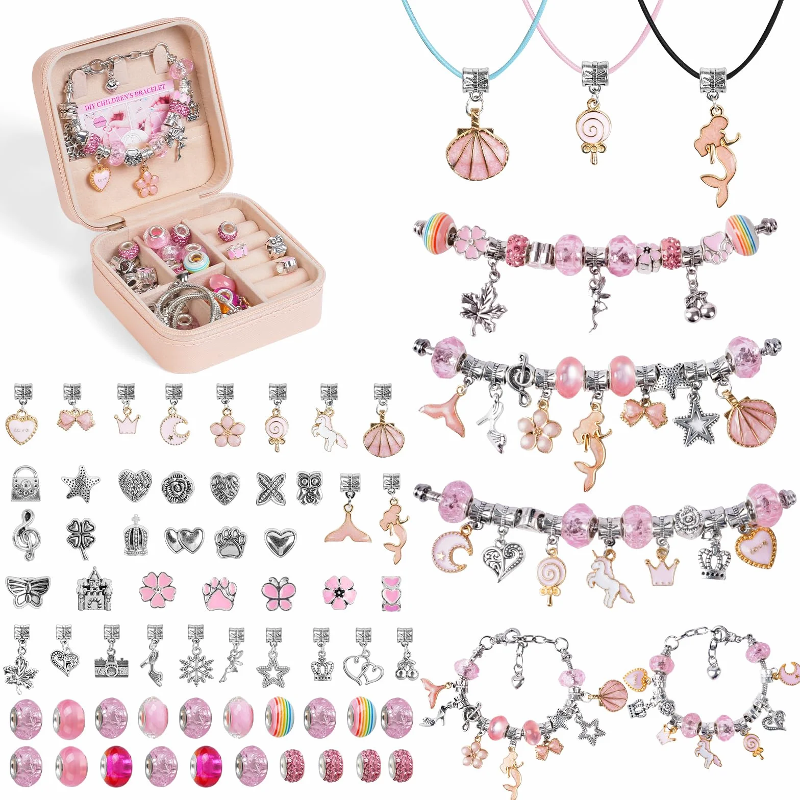 AUAUY Kit Braccialetti Fai Da Te Bambina, Adatto a Ragazze dai 15 Anni in Su, Kit Giochi Crea Braccialetti DIY, Idee Regalo Natale Originali, Crea Braccialetti Bambina, Regalo Compleanno Ragazza