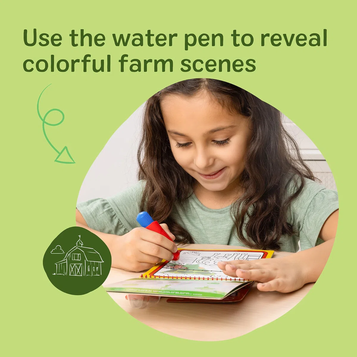 Melissa & Doug Water Wow | Libro Magico da Colorare con la Penna, a Tema Fattoria | Album da Colorare con Pennarelli ad Acqua | Giochi da Viaggio per Bambini dai 3 ai 7 Anni