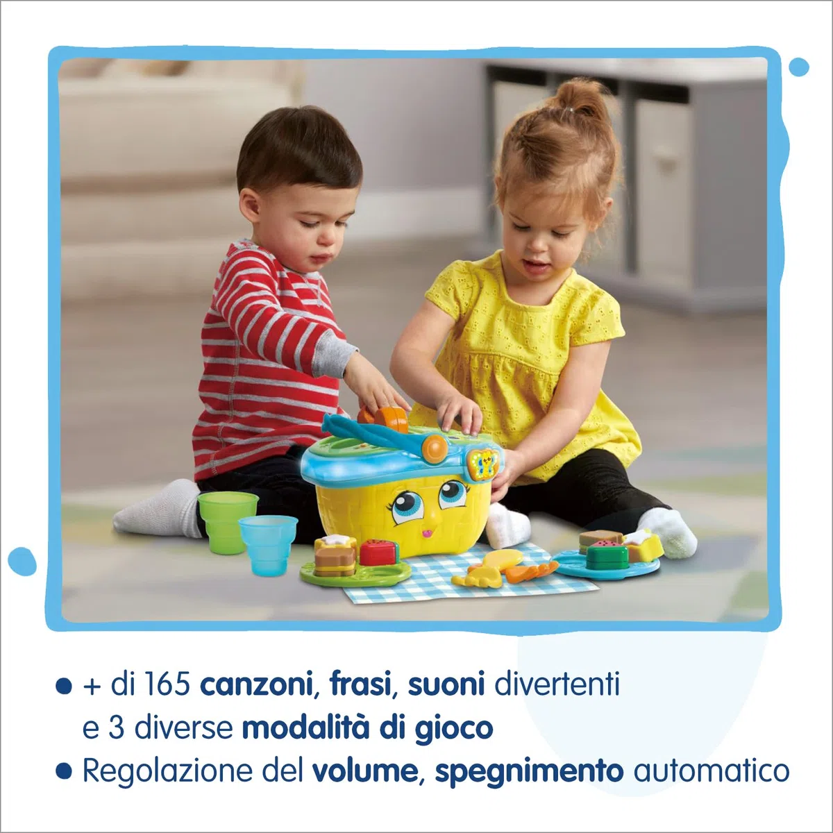VTech Il Mio Magico Cestino da Picnic, Cestino con Giochi Educativi per Bambini, Giocattolo con Forme, Gioco Interattivo con Tante attività, Lingua Italiana, Batterie Incluse, 1-4 Anni