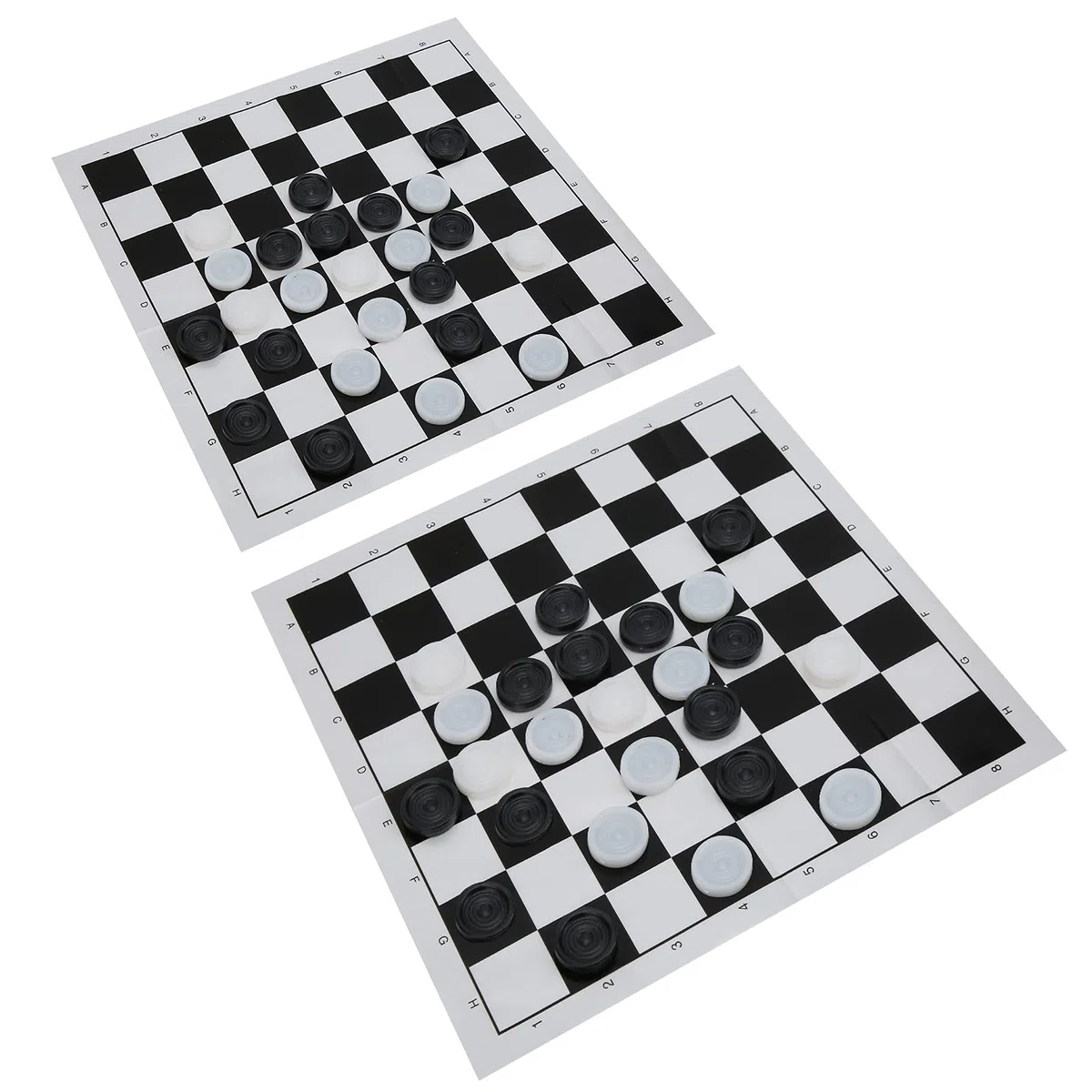 Set di Dama Internazionale Scacchiera in plastica Gioco Tavolo Pieghevole Viaggio Leggero Portatile per Viaggi in Campeggio in Famiglia Materiale PP 25x25 cm 48 pedine