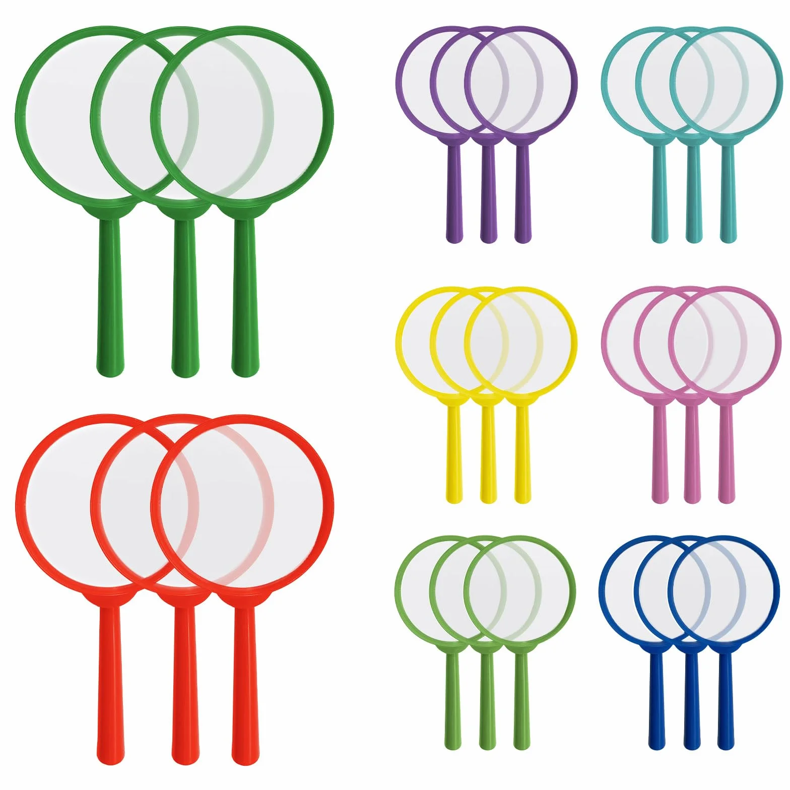 Lente di ingrandimento per bambini, 24 pezzi, per bambini, lente d'ingrandimento per bambini, idea regalo di compleanno per bambini (8 colori)