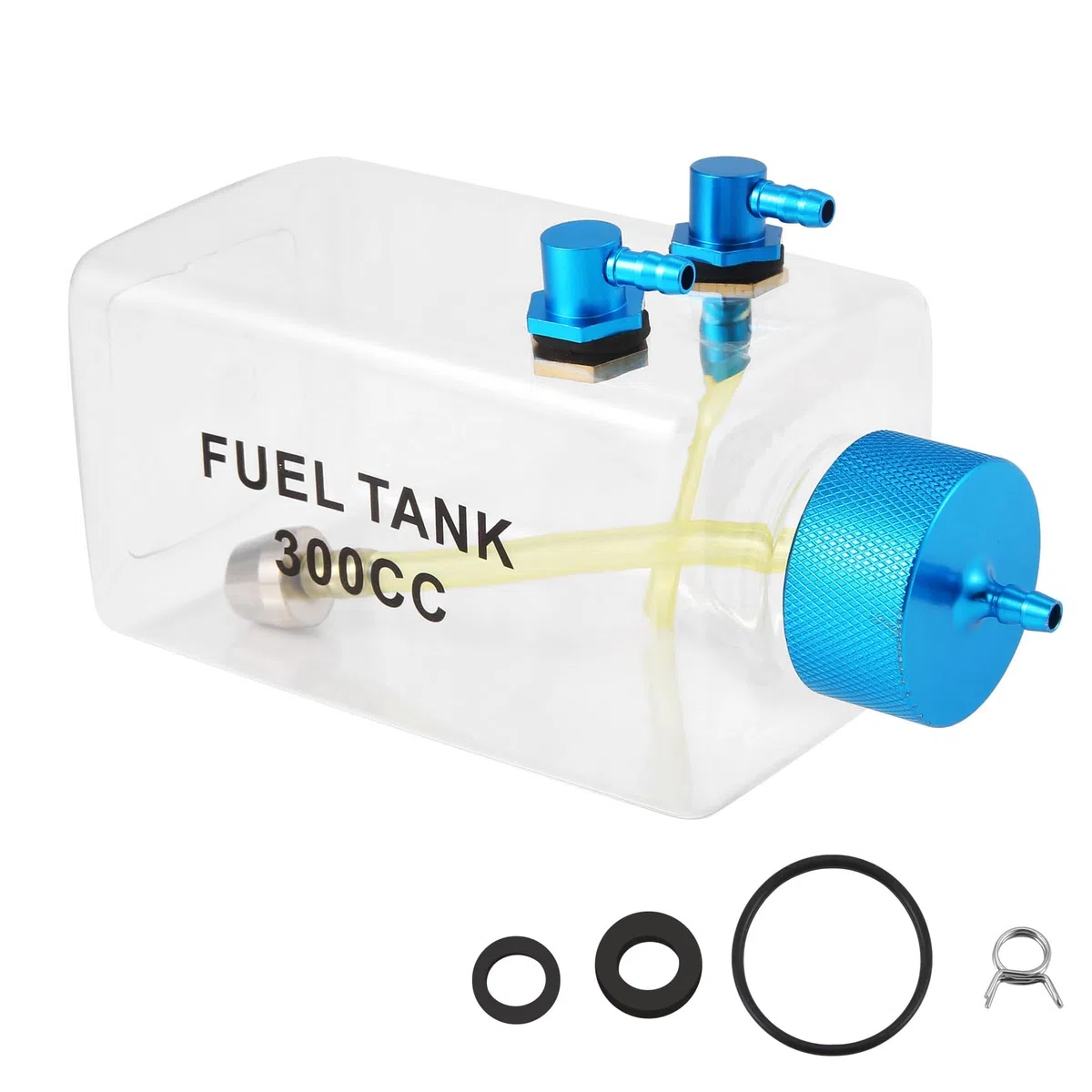 Serbatoio carburante benzina trasparente bottiglia di plastica 300CC CNC per RC Gas e Nitro aereo