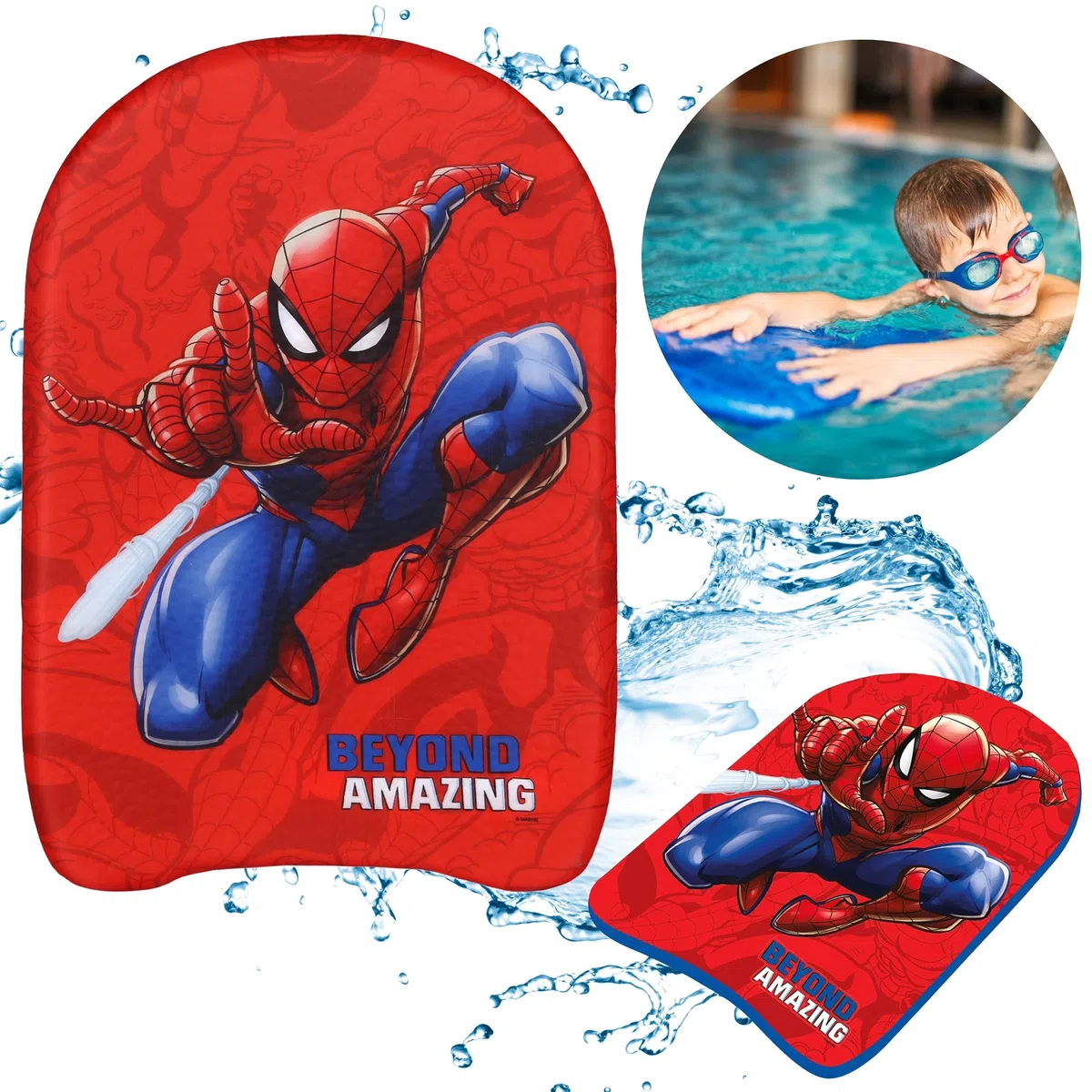 DISNEY Stitch TAVOLA DA NUOTO, leggera, sicura, per imparare a nuotare per bambini in piscina 44x30x4 cm