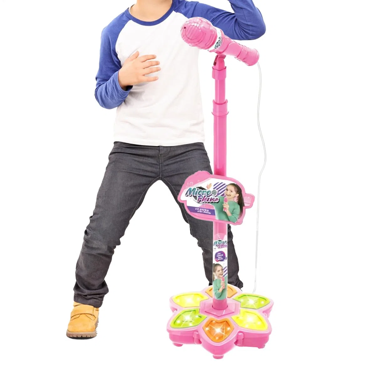 Microfono Giocattolo per Bambini,Accessorio Karaoke Senza Fili con Multicolori,Macchina Karaoke con Supporto | per Bambini, Ragazzi e Ragazze, Feste di Compleanno, Performance e Gioco