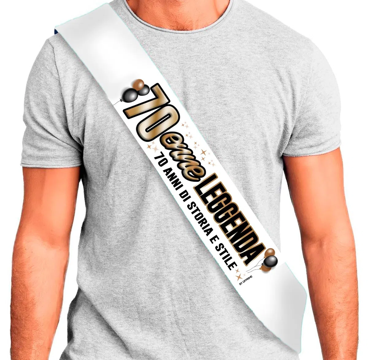 DFPRIME Fascia Compleanno 70enne LEGGENDA | 70 ANNI DI STORIA E STILE – Fascia Divertente e Scherzosa – Gadget Compleanno 70 Anni – Regalo Originale Uomo Donna – Accessorio Festa Settantesimo