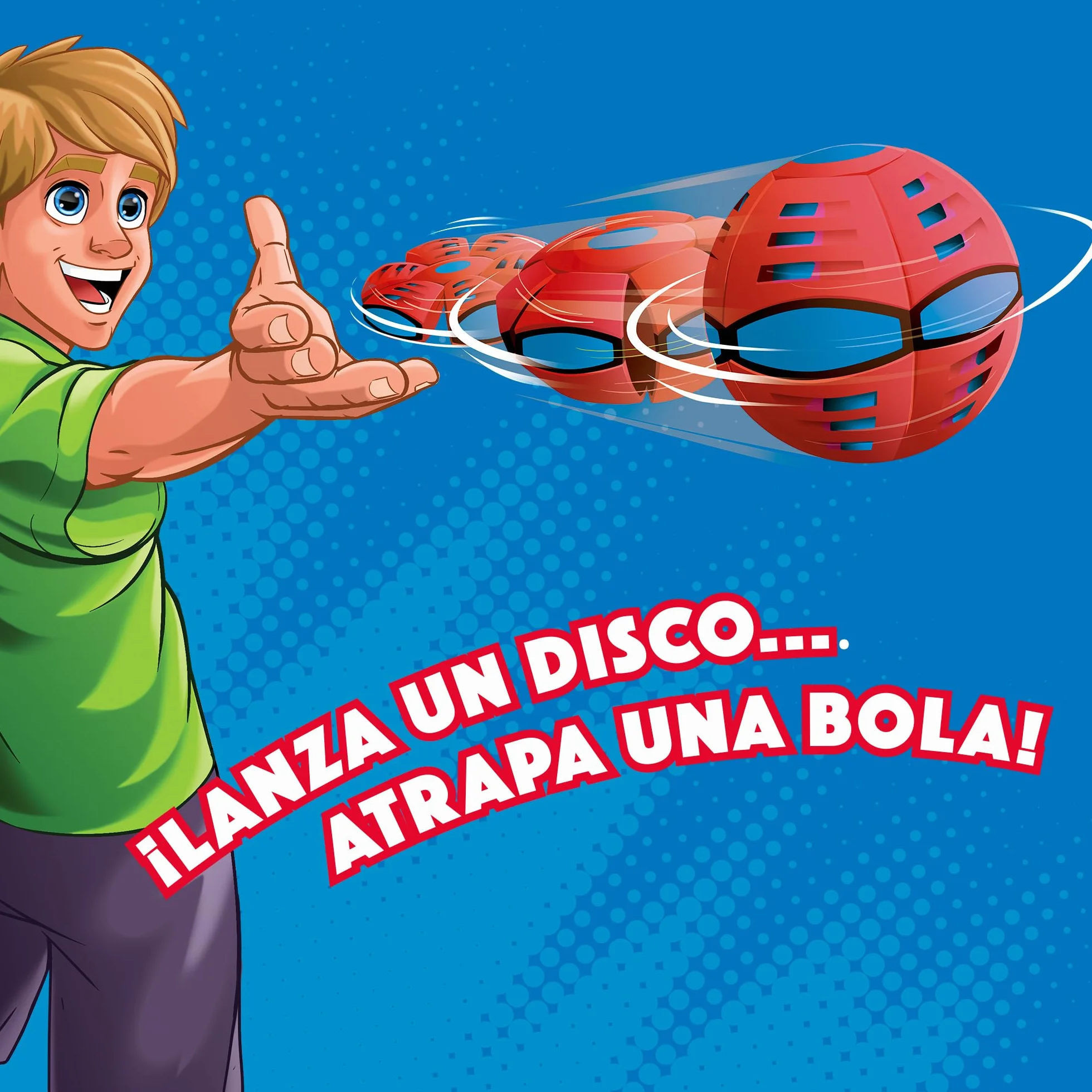 Bizak Phlat Ball Colore Rosso, Disco e Palla 2 in 1 schiacciabile e Portatile, Lancia Come Disco e Cattura Come Palla, Giocattolo Attivo per Esterno, per Bambini dai 5 Anni (6551614-1)