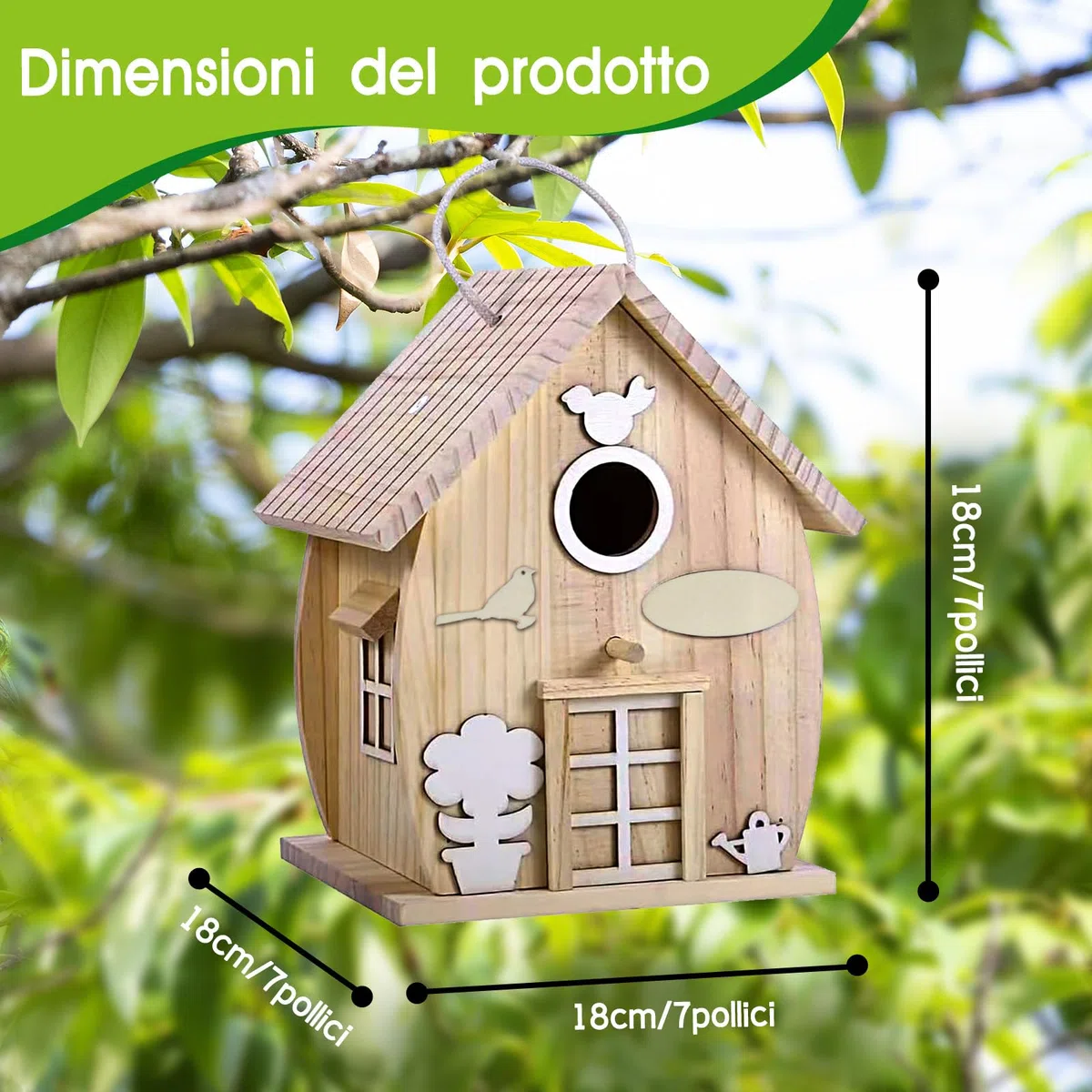 Kit di costruzione casetta per uccelli per bambini, casetta per uccelli da colorare, costruire e decorare cassette nido, set di fai-da-te in legno, kit DIY per bambine, bambini e bambini piccoli