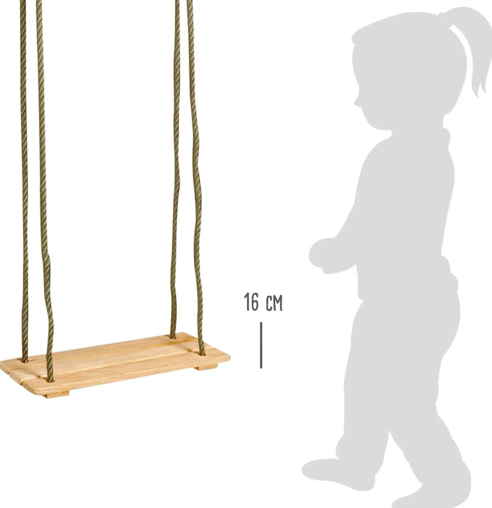 Legler , Altalena in legno per interni ed esterni, fino a 100 kg, dai 3 anni in poi, Colore Marrone, 2020147