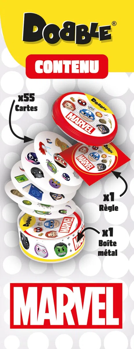 Jeu d'ambiance - ASMODEE - Dobble : Marvel Emoji (Eco Sleeve) - 6 ans - Extérieur - Mixte