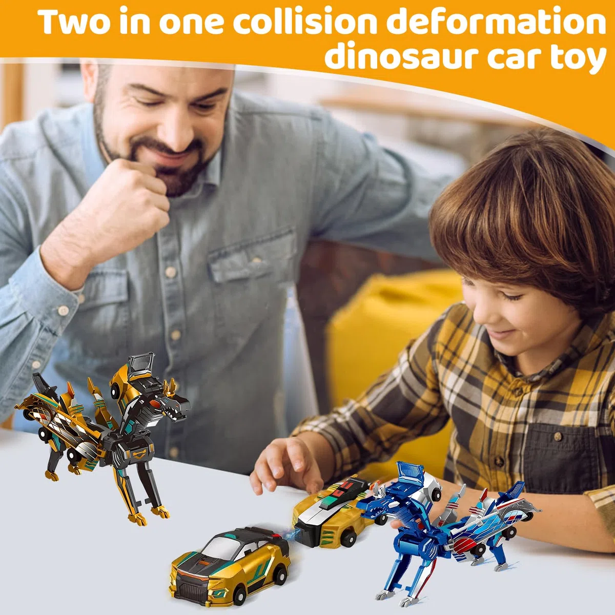 Auto Trasformabile Dinosauro Giocattolo, 2 in 1 Dino Auto Transformers, Giocattolo Auto Dinosauro Trasformabile, Drago Transf0rmers Macchina Giocattoli, Auto Dinosauro Trasf0rmabile per Regalo