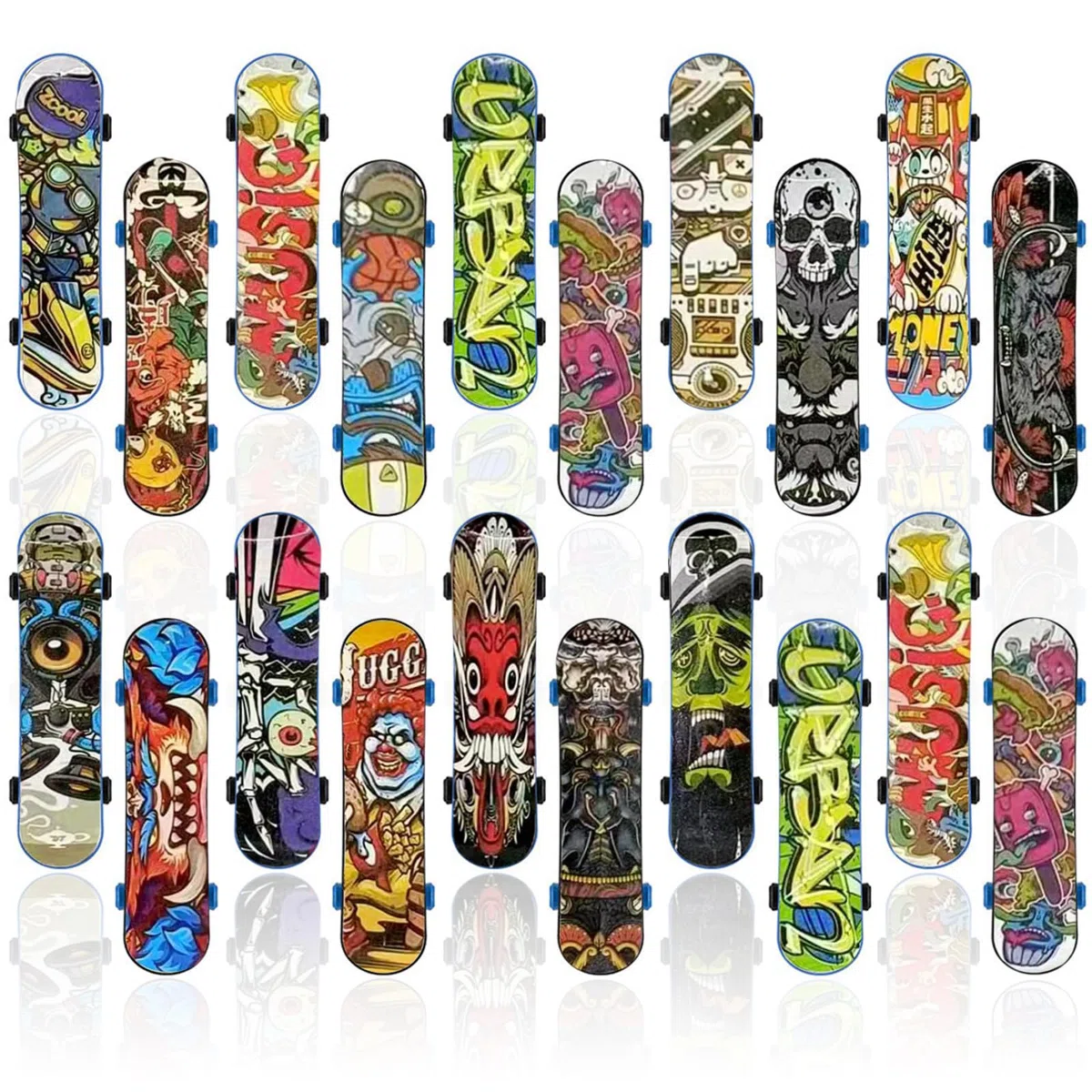 Skateboard Finger, 20 Pezzi Mini Skate Board Professionale Skate per Dita Mini Dito da Skateboard per Bambini Compleanno, Regali di Natale, Premi per Lezioni Scolastiche (Colore Casuale)