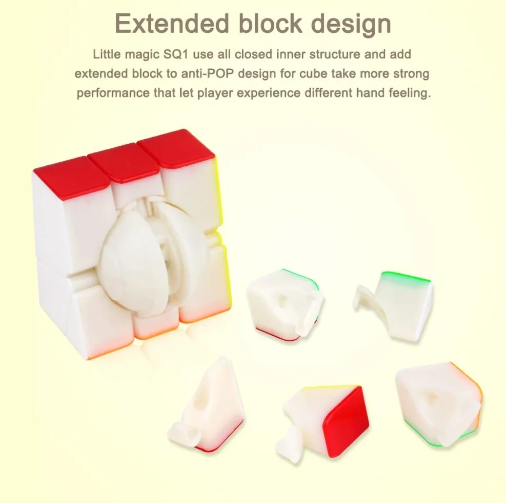 Oostifun OJIN YuXin Little Magic SQ1 Cube Square-1 Cube Smoothly Fast Twist Puzzle Rompicapo Cubo con un cubo treppiede (Senza Adesivo)
