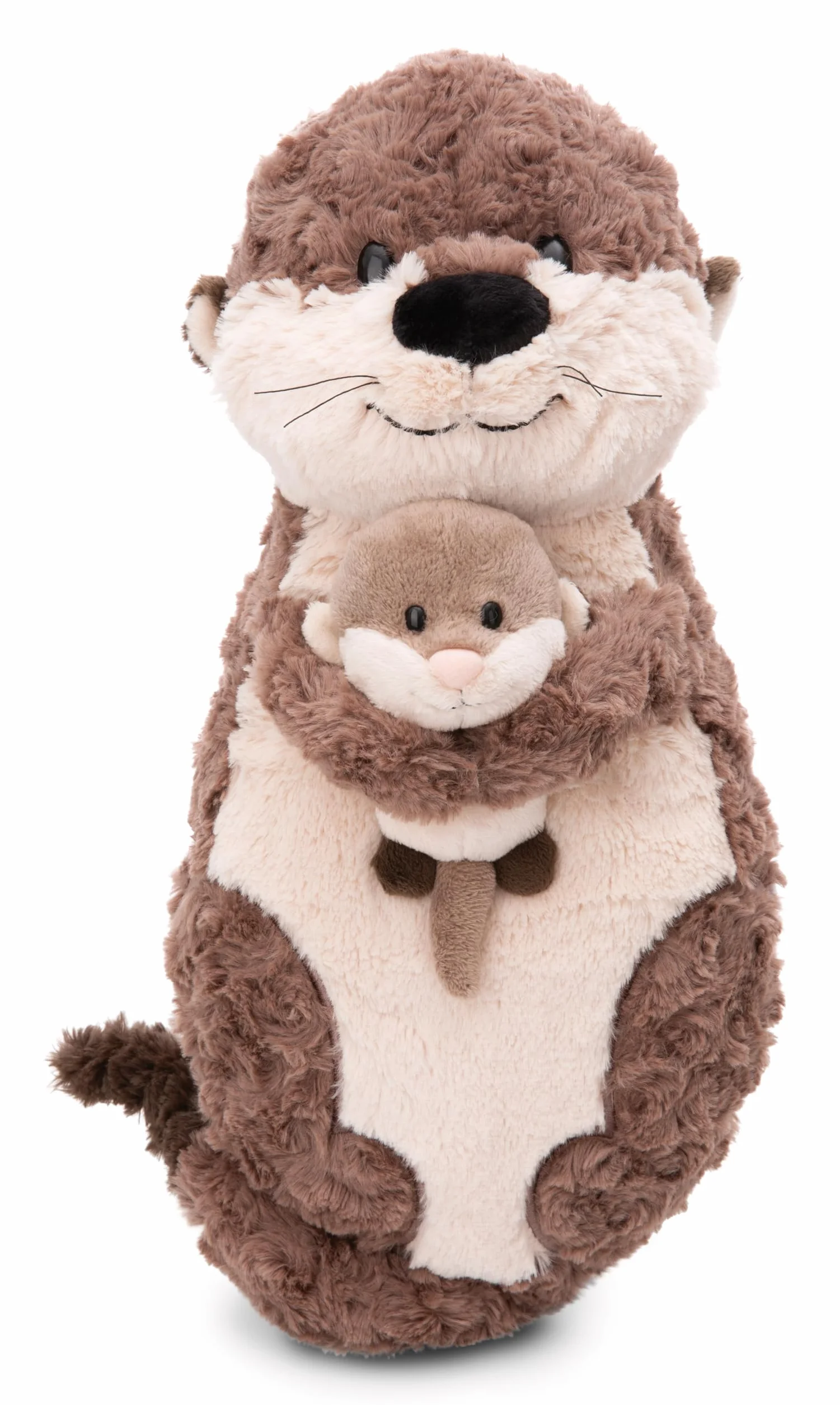 Cuscino lontra Oda & Odalina 40x20cm Grigia - Soffice Cuscino in Materiale sostenibile per Bambini, Bambine, Neonati e Amanti dei Peluche - Ideale a casa, all'asilo o in Viaggio