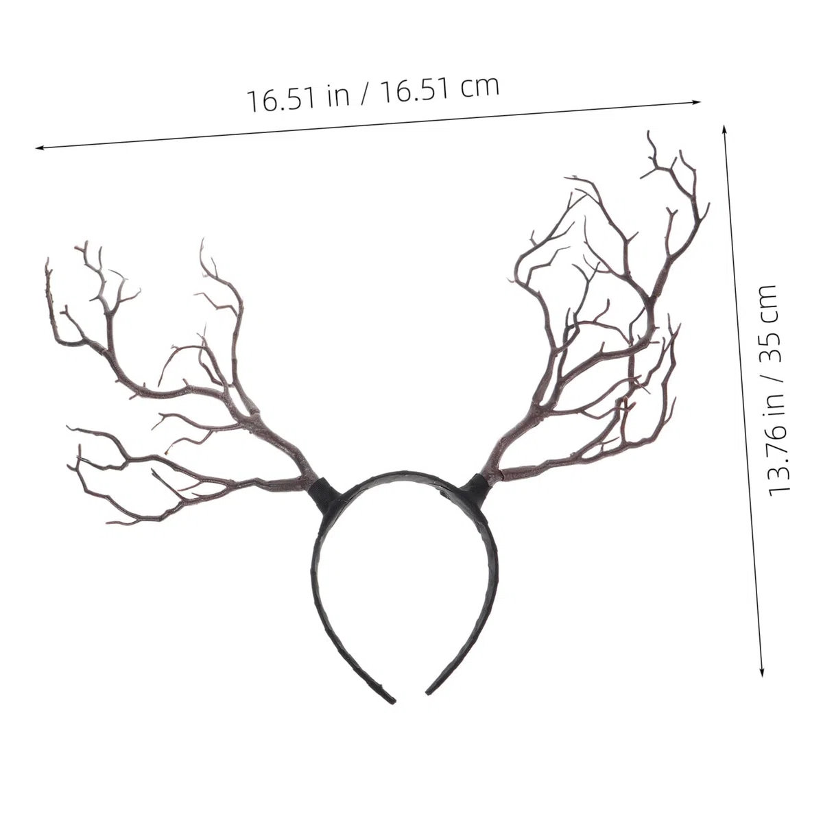 Cerchietto con Corna Cervo Marrone per Accessorio Costume Natalizio Flessibile e Fascia Rami per Feste e Cosplay