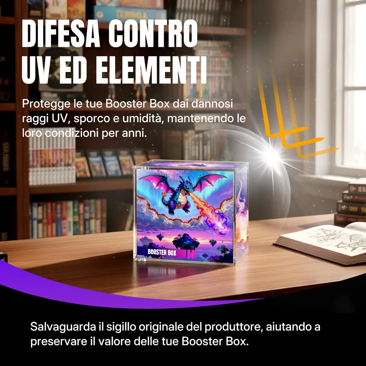 Wigearss Scatola Magnetica Acrilica, Custodia Protettiva per Pokemon Booster Box