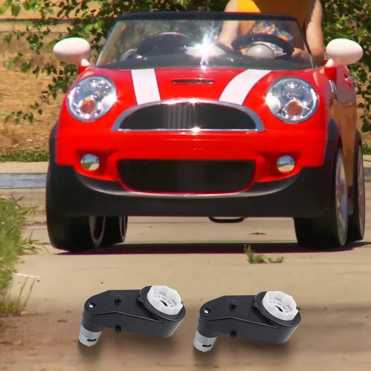 Motore del cambio elettrico 24 V 40000 giri/min per bambini, ricambio per auto RS555 ad alta velocità con potenza 200 W, scatola ingranaggi in plastica nera