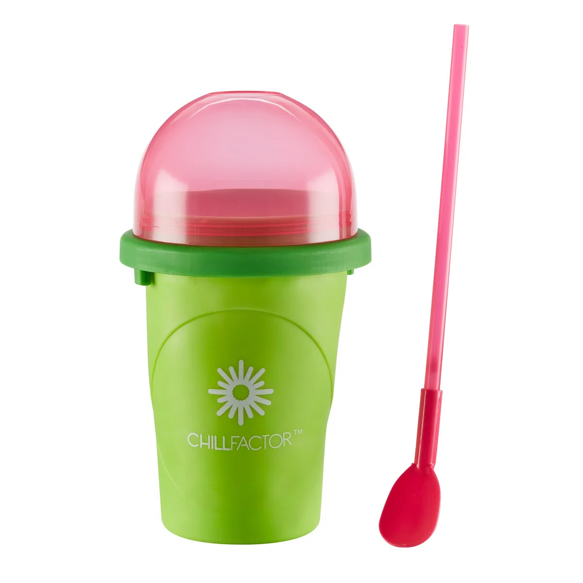 Chillfactor BANDAI CO07952 Colore Verde- Giocattolo da cucina - Macchina per fare granite con bicchiere riutilizzabile e cannuccia, giocattolo familiare. Perfetto come regalo.