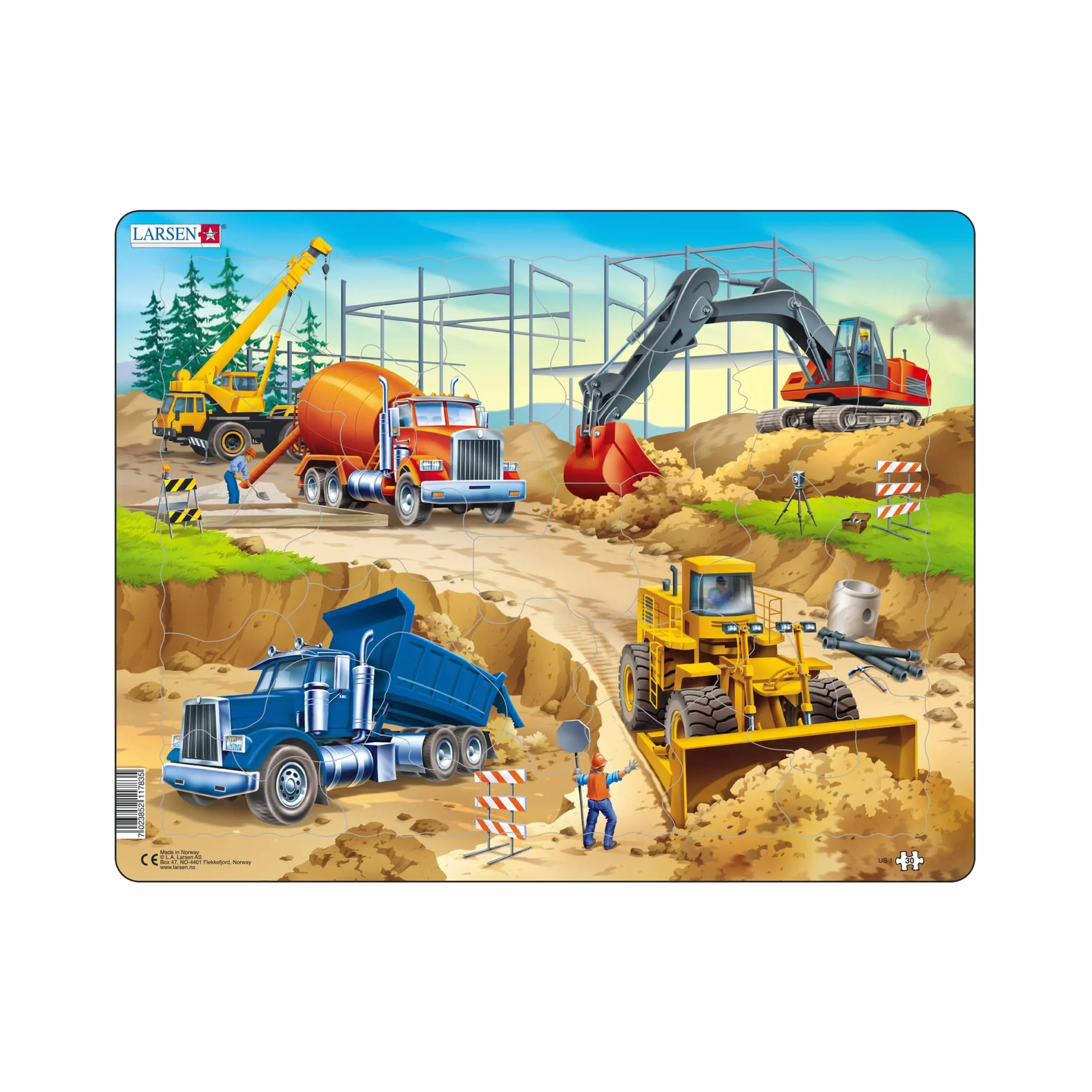 Larsen US1 Il cantiere, Puzzle Incorniciato con 30 pezzi