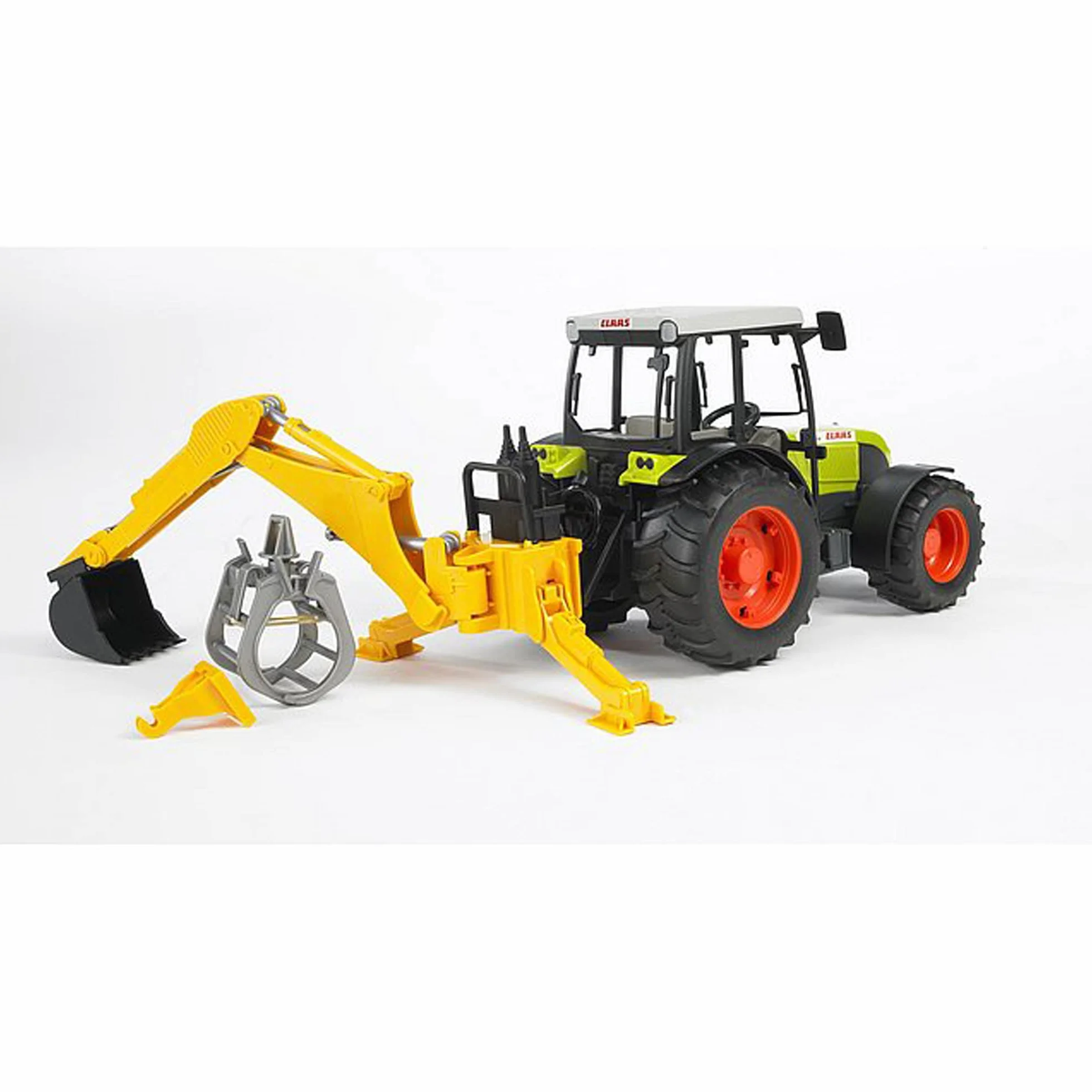 bruder 02338 - Accessori terna con pinza e benna, accessori trattore, rimorchio, azienda agricola