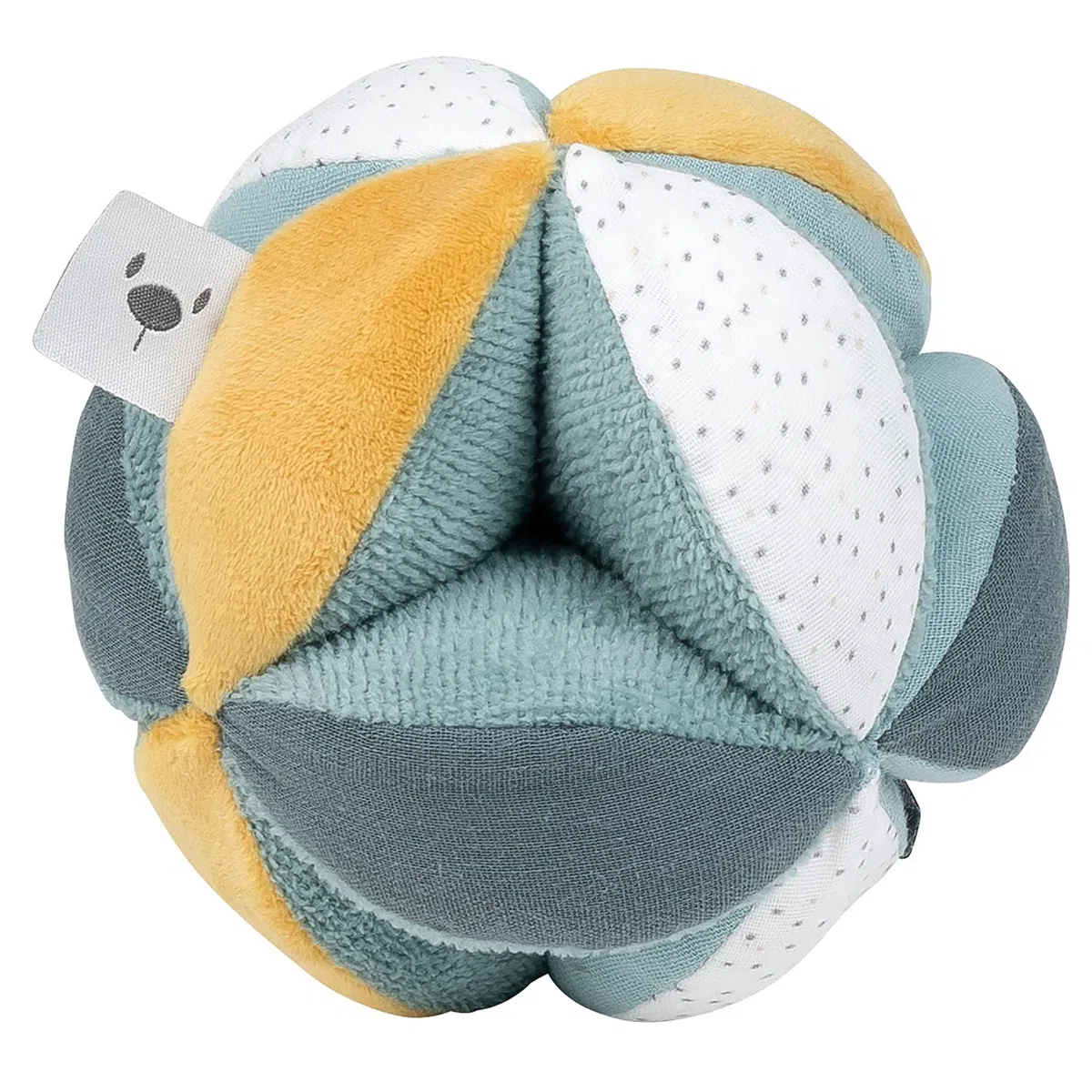 Nattou Peluche Interattivo Multiattività in Cotone e Poliestere, Palla con Effetto Sonoro per Neonati E Bambin, Lapidou, Colore Verde/Arancione, 877787