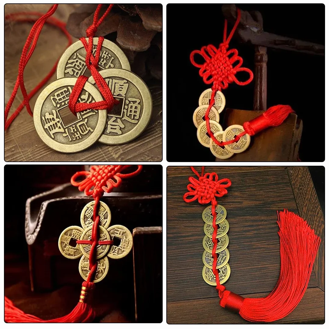 50 Pezzi Monete Feng Shui Cinesi Moneta della Fortuna di Buona Fortuna Monete I-Ching per la Salute e la Ricchezza, 2 cm