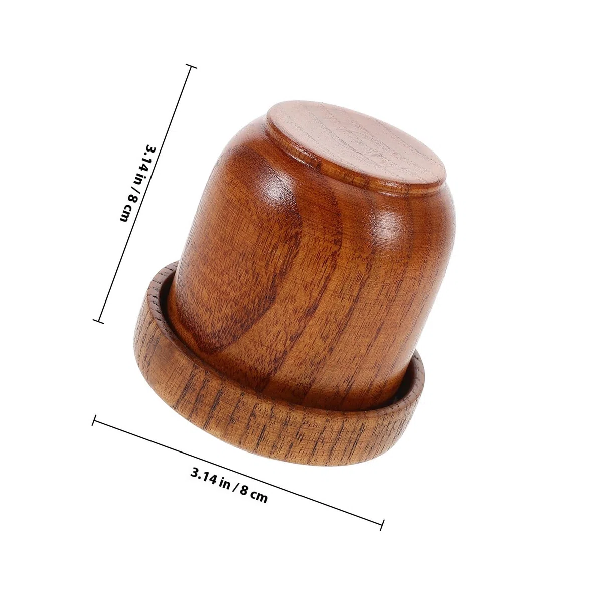 UKCOCO Bicchiere da Gioco in Legno con Coperchio e Dadi, per Bar e Locali di Intrattenimento, Accessorio per Tombola e Giochi da Tavolo