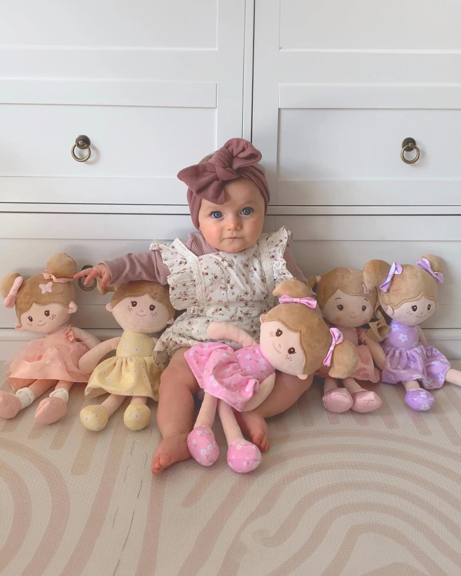 LeyaDoll Bambola morbida(12''), bambola bambina ideale come regalo bambino 1 anno, regalo di battesimo e Natale per bambina e neonati Daydream-Princess-Starlet-Light-Pink