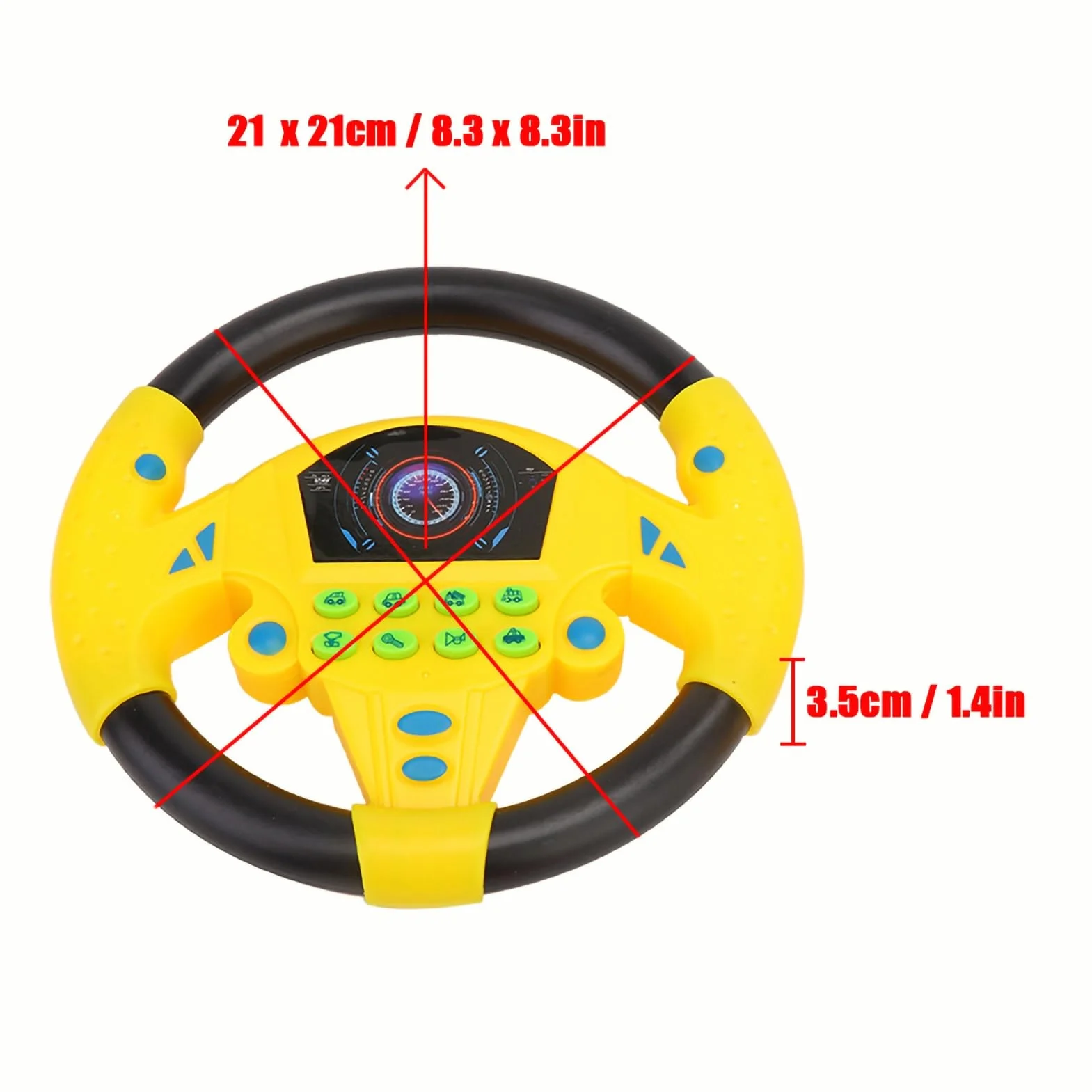 Tnfeeon Volante Copilota per Bambini Simulazione Giocattolo Volante con Luce E Suono Guida Giocattoli Educativi per La Prima Infanzia(Giallo)