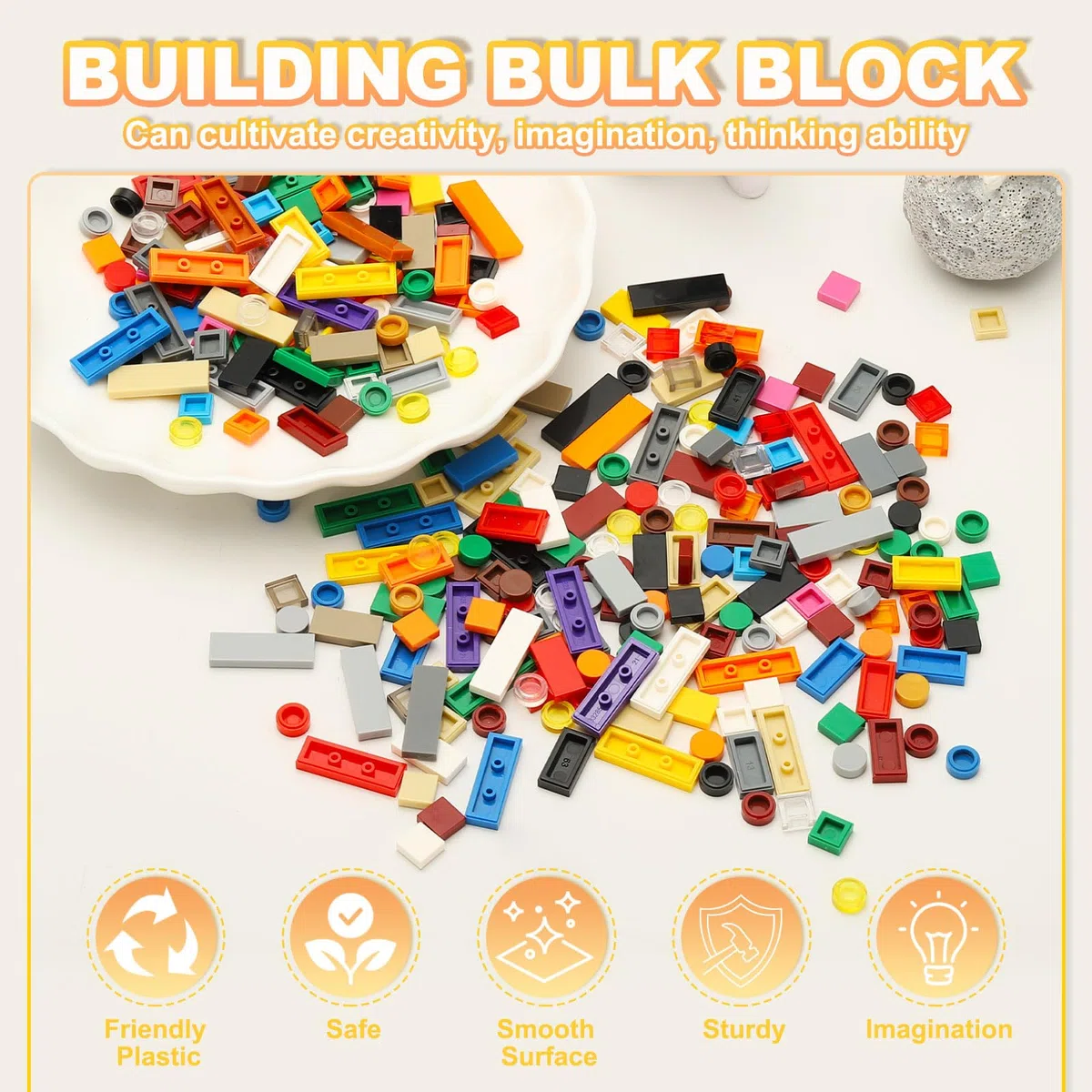 PATIKIL 370 Pezzi blocco Piatti All'Ingrosso, 1x2 Piastrelle Quadrate Marroni Classiche Superficie Liscia Mini Accessori Per Mattoncini Da Costruzione Compatibili Con Kit Mattoni