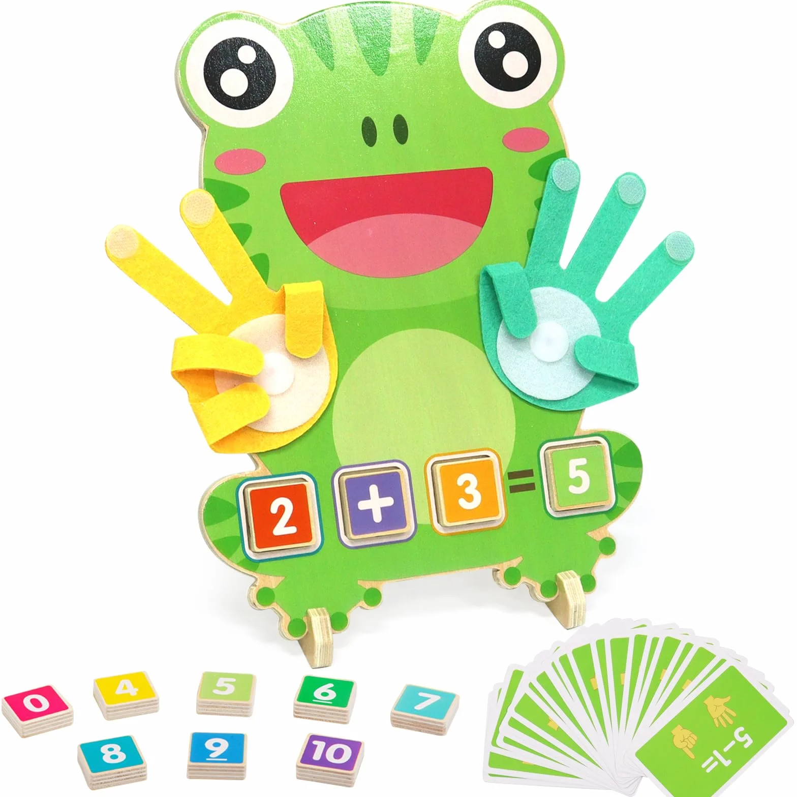 giocattoli in legno per imparare la matematica, gioco di conteggio per bambini, gioco educativo di matematica con le dita, giocattolo educativo per imparare a contare, giochi prescolari