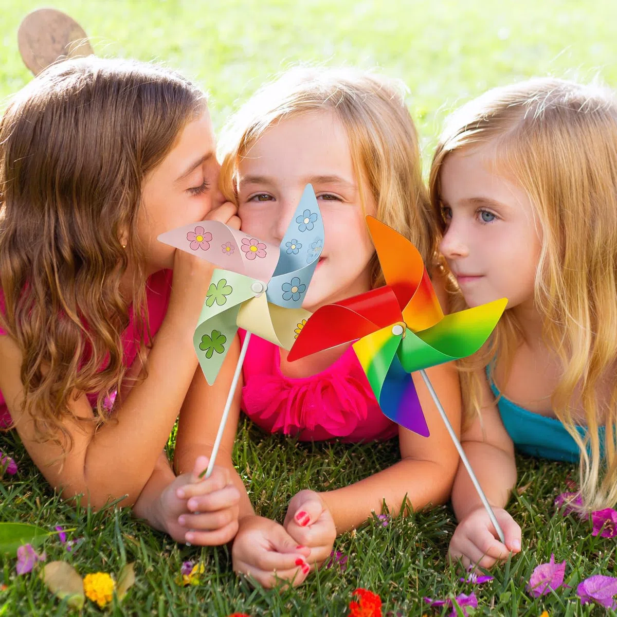 Angoily Girandola Da Colorare Per Bambini 12 Pollici Fai Da Te Mulino a Vento Giocattolo Creativo Per Attività All'Aperto E Scuola